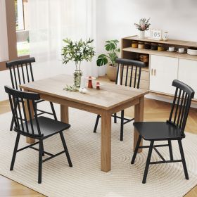 47.2 Rectangle Dining Table For 4, MidCentury Modern Kitchen Table With Rubber Wood Legs For Dining Room, Walnut