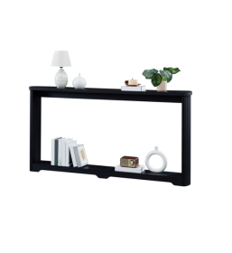 Corrugated Texture Storage Table For Entranceways, Narrow Wooden Console Sofa Table, Can Be Placed Behind The Sofa, Suitable For Entranceways, Co (Color: black)