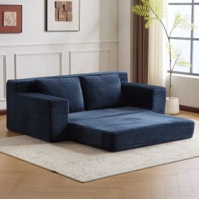 Loveseat Sofa, Comfortable Deep Seat Sofa Bed, Modern Small Corduroy Couch For Living Room Bedroom,Reversible Cushion With Pillows,No Assembly Re (Option: Loveseats)