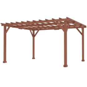 Outdoor Wooden Gazebo (Color: Brown)